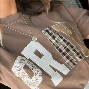 Comfort Colors Brown 'PRAY' Appliqué Graphic Tee